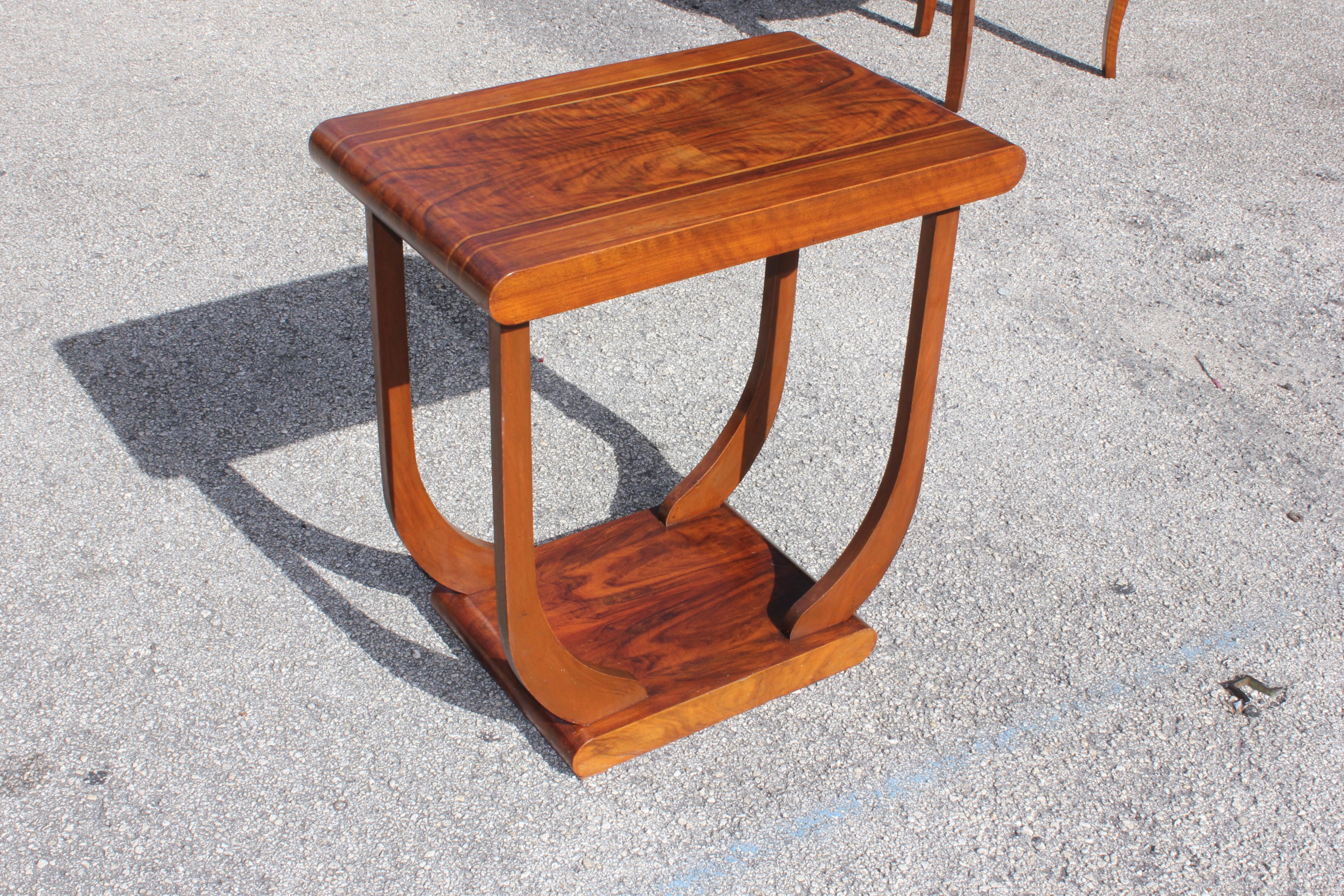 Beautiful French Art Deco Coffee Table Or Side Exotic Walnut Circa 1940s