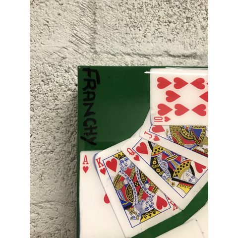 Abstract Money Poker Game Oil Painting With Resin on Canvas by Franchy