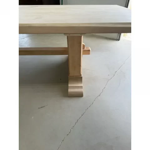 19th Century French Bleached Solid Walnut Monastery Trestle Dining Table or Farm Table 18feet Long
